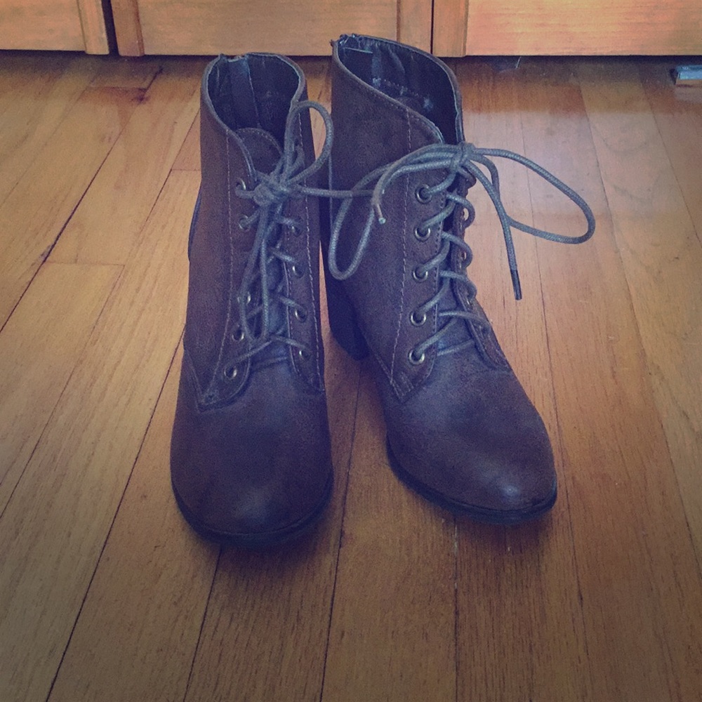 Lace up booties